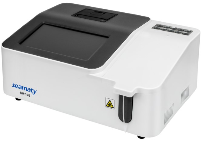SEAMATY SEMI-AUTOMATIC BIOCHEMISTRY ANALYZER SMT-70 AND ACCESSORIES